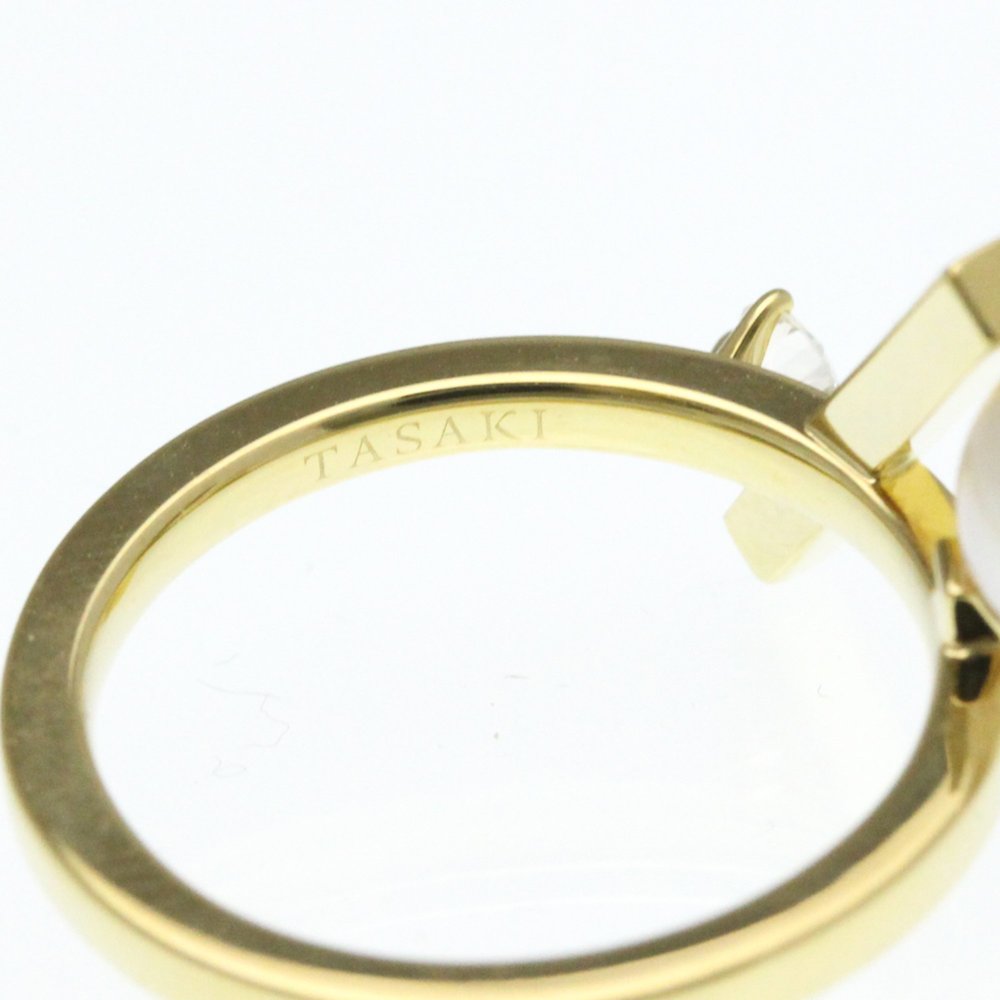 Tasaki Balance Cross Ring Yellow Gold (18K) Fashion Diamond,Pearl Band Ring Gold - Picture 3 of 10